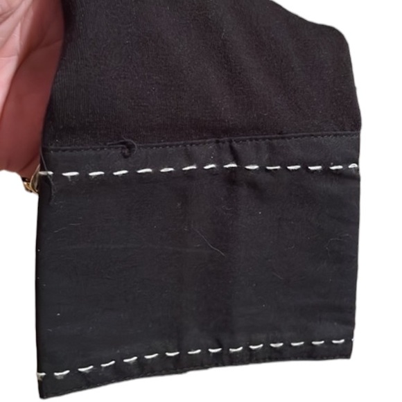 INC International Concepts size XL black v-neck long sleeve with cuffs like new - Picture 6 of 12